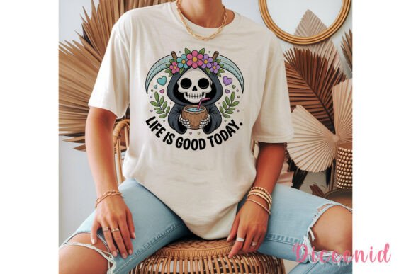 Download Cute Grim Reaper Coconut Sublimation PNG - Sublimation png Collection