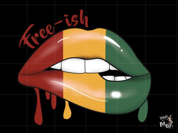 Download Free-ish Juneteenth Lips Png Sublimation - Lips png Collection