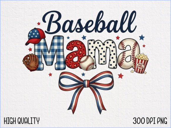 Download Patriotic Baseball Mom Sublimation PNG - Sublimation png Collection