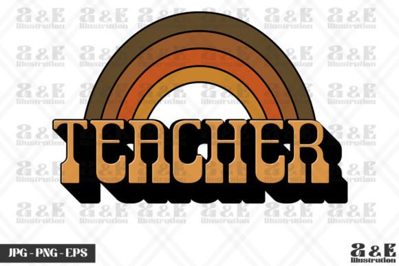 Download Rainbow Teacher Retro School - Rainbow teacher Collection