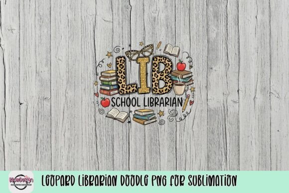 Download Leopard Librarian Doodle PNG for Sublimation - Png for sublimation Collection
