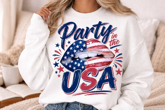 Download Party in the USA American Flag Lips PNG - Lips png Collection