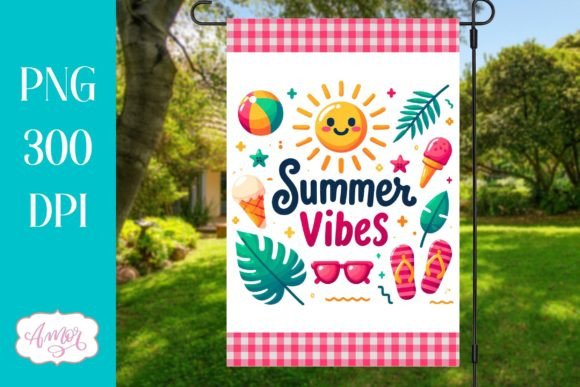 Download Summer Garden Flag PNG for Sublimation - Png for sublimation Collection
